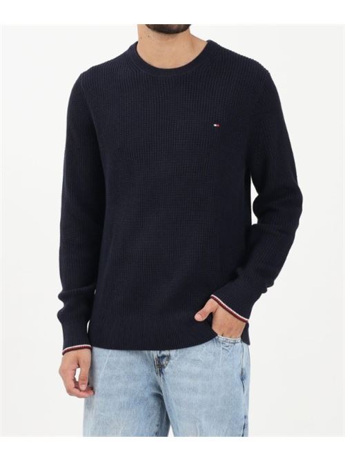 rwb rib crew neck Tommy Hilfiger | MW0MW41516DW5.DW5